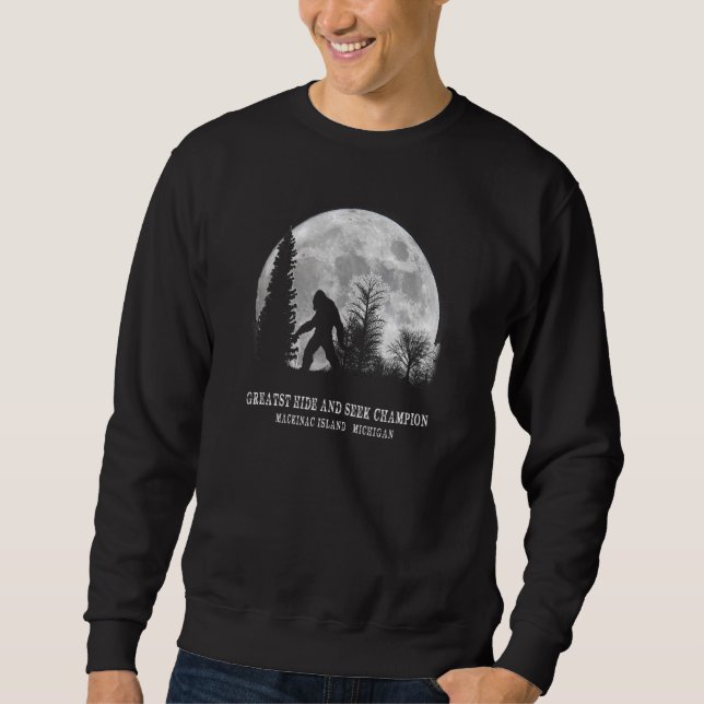 Sweatshirt Île Mackinac Michigan Plus Grande Cachée Et Cherch (Devant)