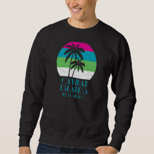Sweatshirt Îles Caïmans Antilles Palm Tree Sunset Vacati