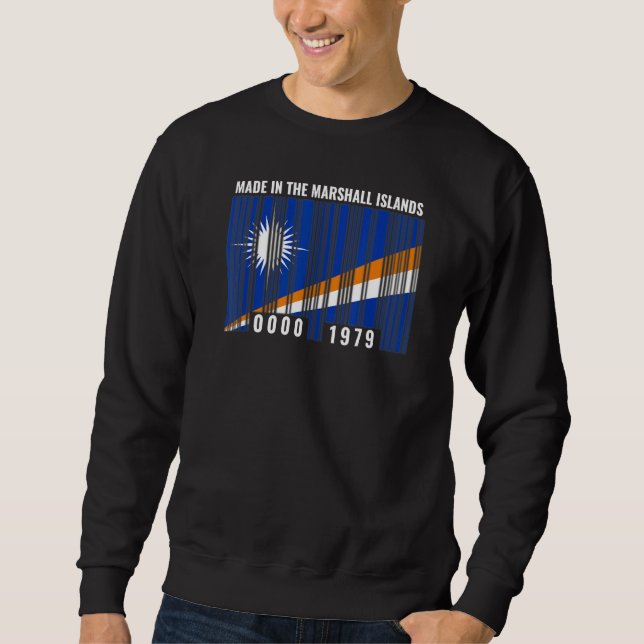 Sweatshirt Îles Marshall Heritage Martial Roots Code barre (Devant)