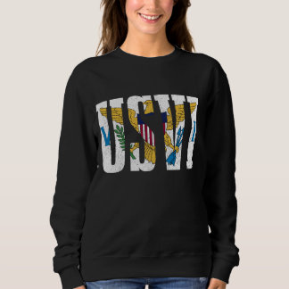 Sweatshirt Îles Vierges US USVI Drapeau Pride Souvenir