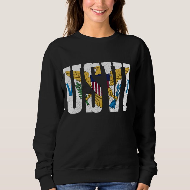 Sweatshirt Îles Vierges US USVI Drapeau Pride Souvenir (Devant)