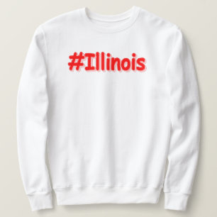 Sweatshirt "#Illinois" Joli Design. Commandez dès maintenant