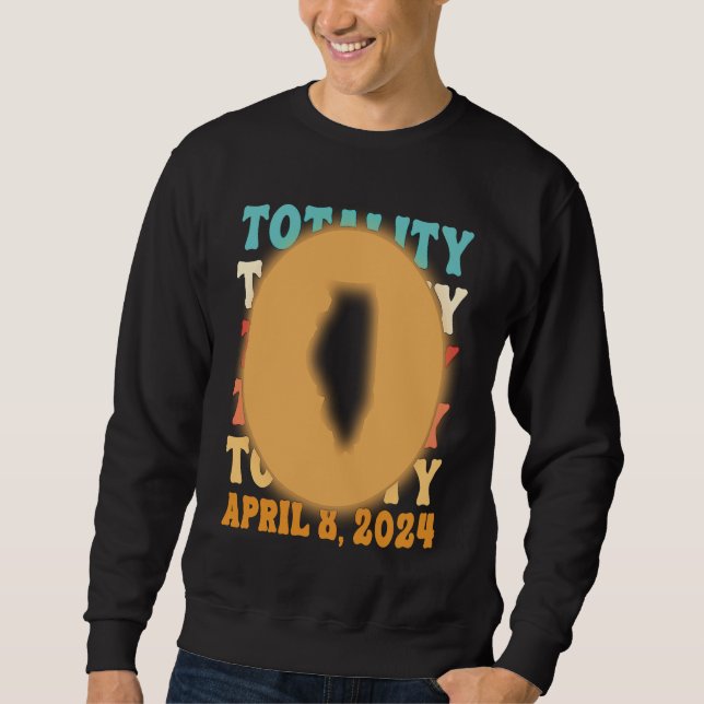 Sweatshirt Illinois Totality Solar Eclipse April 8 2024 Astro (Devant)