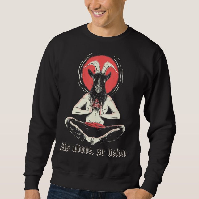 Sweatshirt Illuminati Baphomet Satanique Occulte Sacré Satani (Devant)