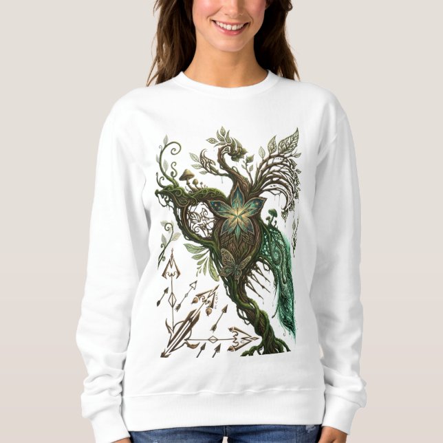 Sweatshirt Illustration 3D d'un esprit mythique de la nature  (Devant)