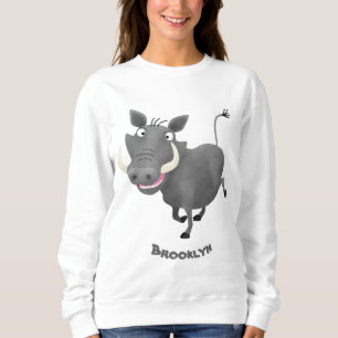 Sweatshirt Illustration amusante d'un cochon de phacochère af