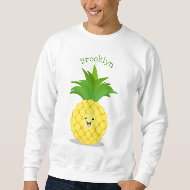 Sweatshirt Illustration d'ananas mignon (Devant)