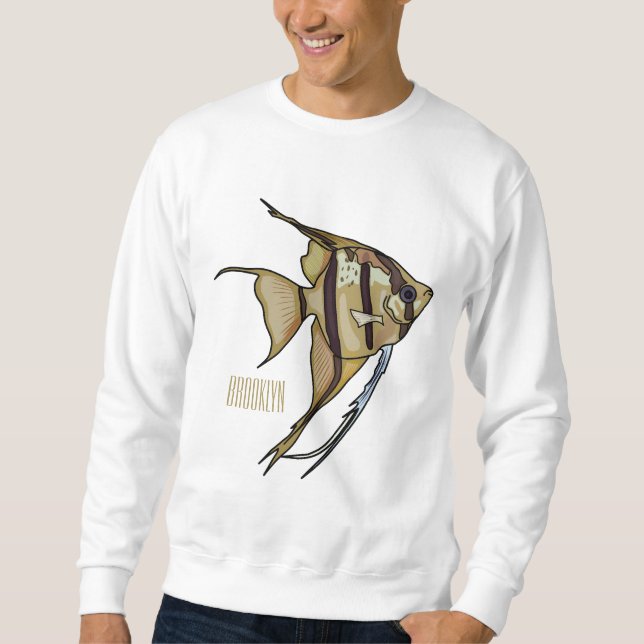 Sweatshirt Illustration d'angelfish (Devant)