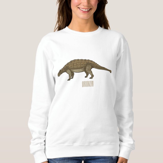 Sweatshirt Illustration d'Ankylosaurus (Devant)