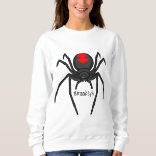 Sweatshirt Illustration d'araignée noire effrayante