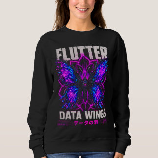 Sweatshirt Illustration Data Wings – Papillon numérique et né