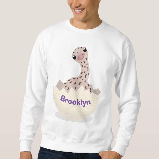 Sweatshirt Illustration d'autruche pour bébé à couver mignon (Devant)