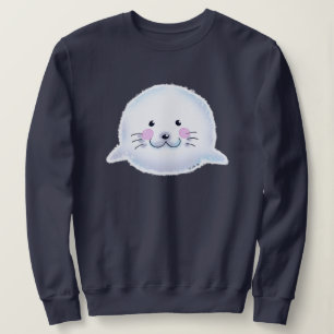 Sweatshirt Illustration de bébé phoque mignon et duveteux
