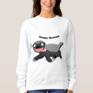 Sweatshirt Illustration de blaireau au miel affamé