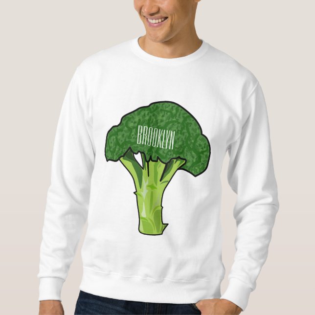 Sweatshirt Illustration de Broccoli (Devant)