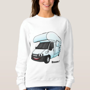 Sweatshirt Illustration de caravane de camping-car joyeuse en