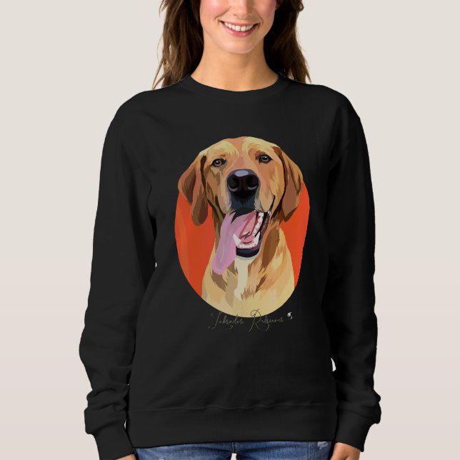 Sweatshirt Illustration de chien Labrador Retriever dans un C (Devant)