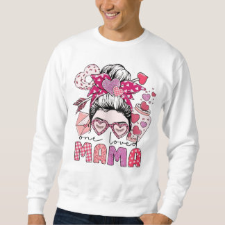 Sweatshirt Illustration de chignon désordonné pour une maman