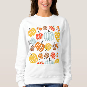Sweatshirt Illustration de citrouilles aquarelles colorées, c