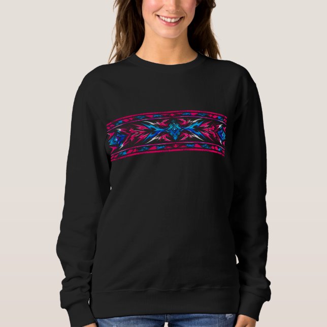 Sweatshirt Illustration de colibri techno‑organique  (Devant)