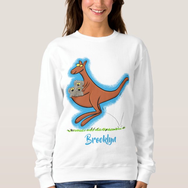 Sweatshirt Illustration de dessin animé Cute kangaroo et koal (Devant)