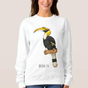 Sweatshirt Illustration de dessin animé de calao à corne