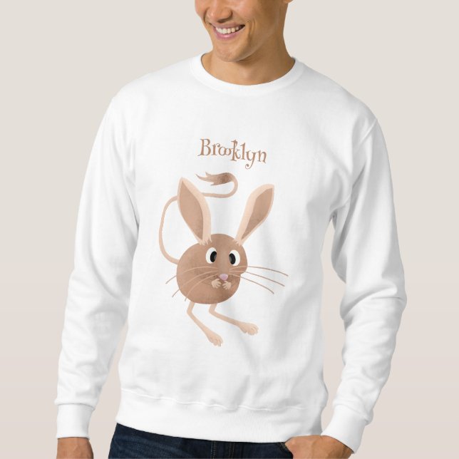 Sweatshirt Illustration de dessin animé de jerboa aux longues (Devant)