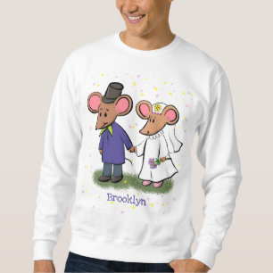 Sweatshirt Illustration de dessin animé d'un couple de souris