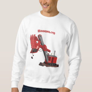 Sweatshirt Illustration de dessin animé d'une pelleteuse à va