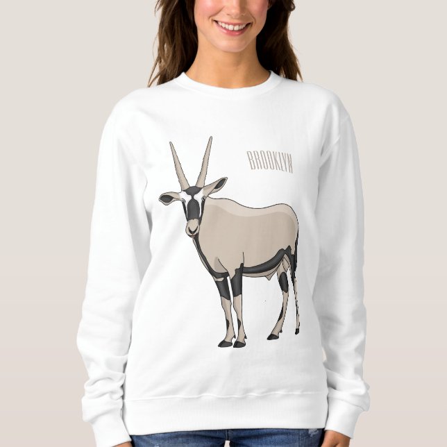 Sweatshirt Illustration de dessin animé Oryx (Devant)