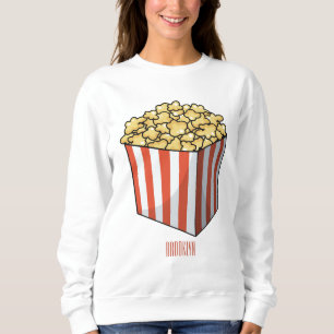 Sweatshirt Illustration de dessin animé Popcorn