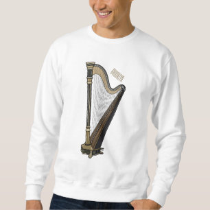 Sweatshirt Illustration de dessin animé sur la harpe
