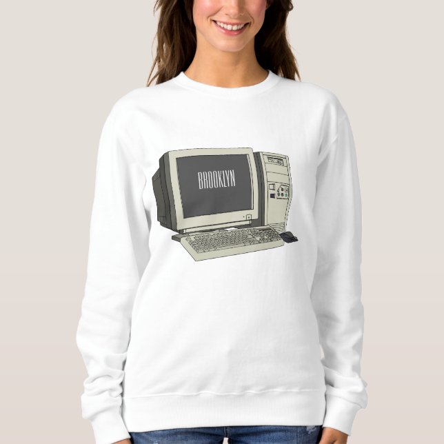 Sweatshirt Illustration de dessin sur ordinateur (Devant)