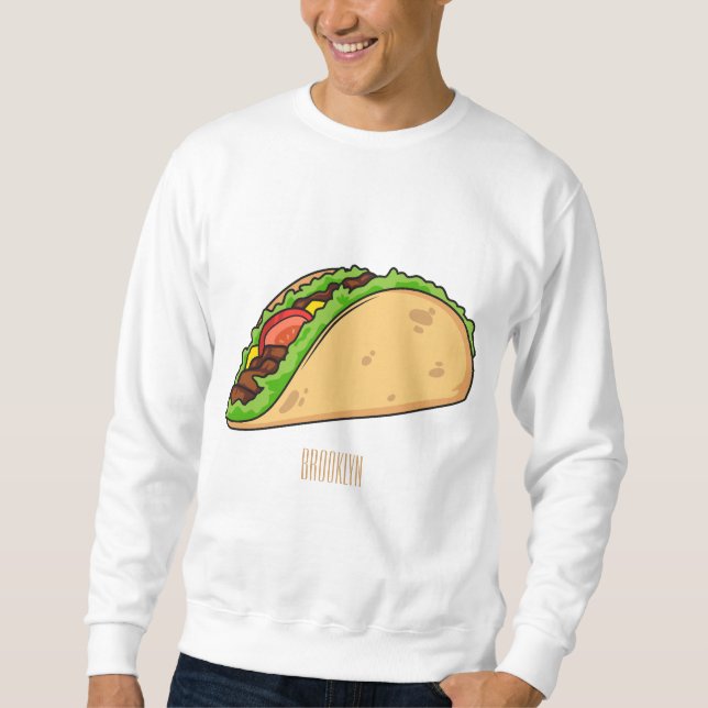Sweatshirt Illustration de dessin sur Taco (Devant)