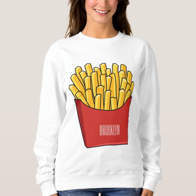 Sweatshirt Illustration de frites (Devant)
