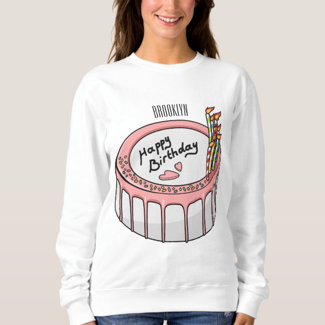Sweatshirt Illustration de gâteau d'anniversaire (Devant)