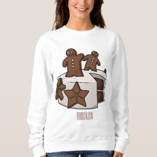 Sweatshirt Illustration de gâteau de pain d'épices