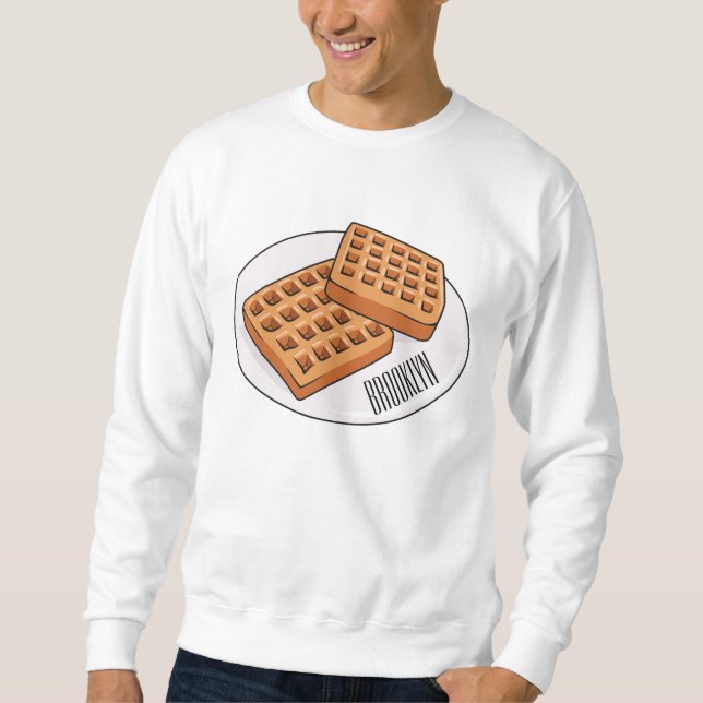 Sweatshirt Illustration de gaufre (Devant)