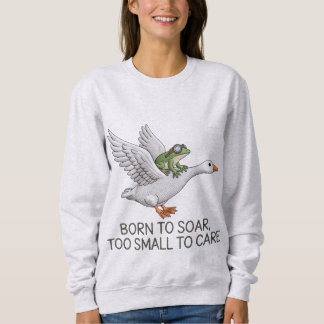 Sweatshirt Illustration de grenouille drôle volant sur une oi