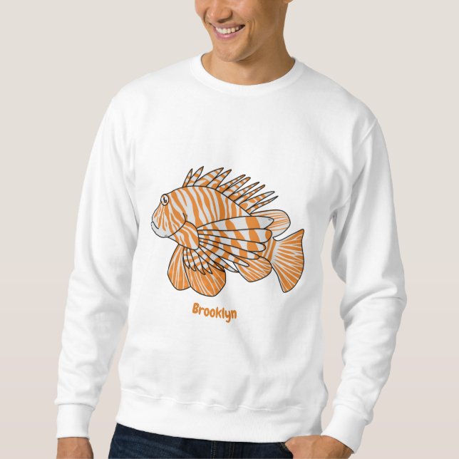 Sweatshirt Illustration de Happy lionfish (Devant)