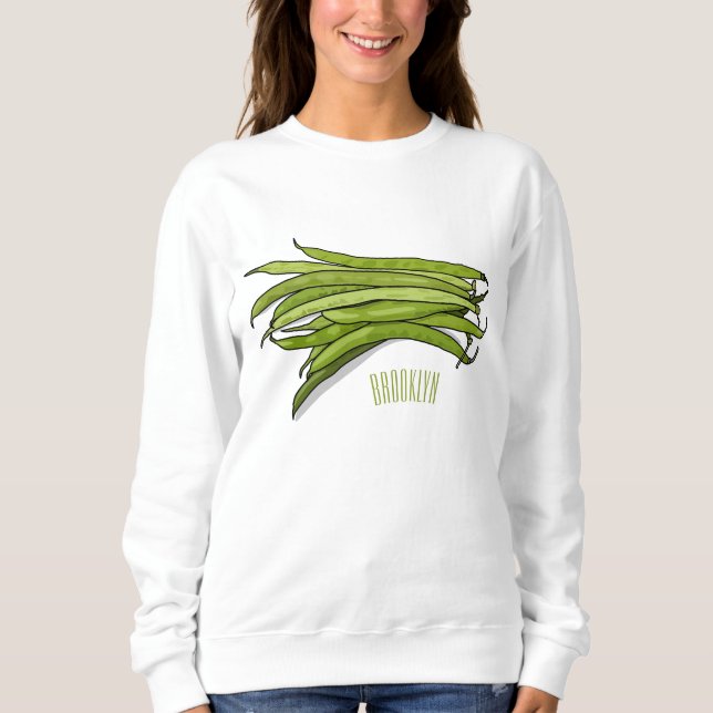 Sweatshirt Illustration de haricots verts (Devant)