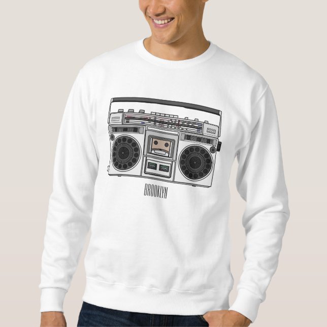 Sweatshirt Illustration de la bande dessinée radio (Devant)