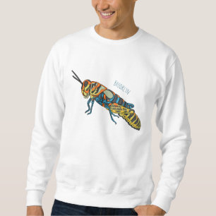 Sweatshirt Illustration de la caricature de la sauterelle en 