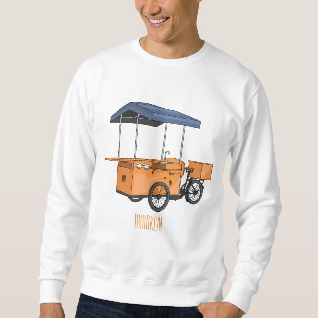 Sweatshirt Illustration de la carotte de vélo (Devant)