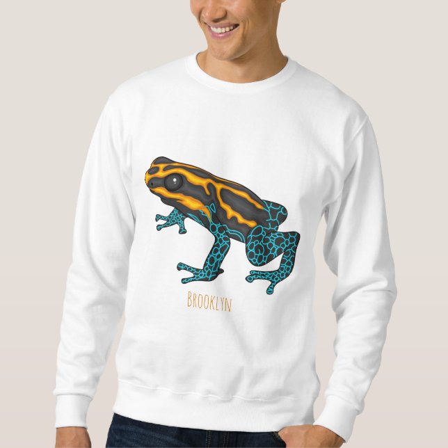 Sweatshirt Illustration de la grenouille à fléchettes de pois (Devant)