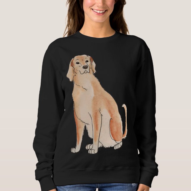 Sweatshirt Illustration de l'aquarelle du Labrador (Devant)