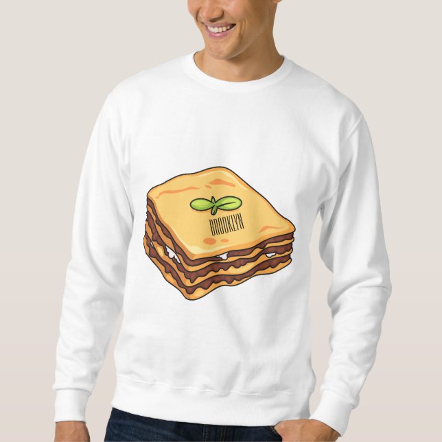 Sweatshirt Illustration de Lasagna (Devant)