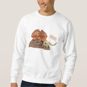 Sweatshirt Illustration de lézard à col frisé