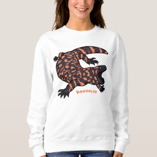 Sweatshirt Illustration de lézard géant affamé
