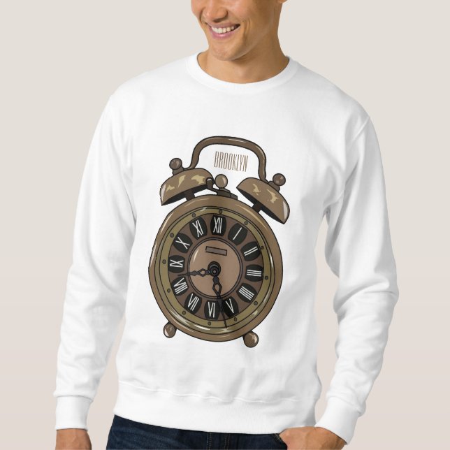 Sweatshirt Illustration de l'horloge d'alarme (Devant)